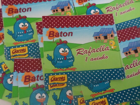 Rotulos para Baton galinha pintadinha