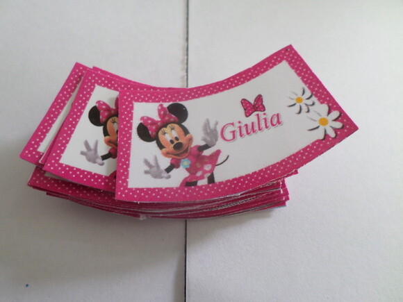 rótulos para esmalte da minie