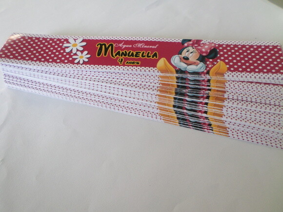 Rotulos Personalizados para Agua Minnie