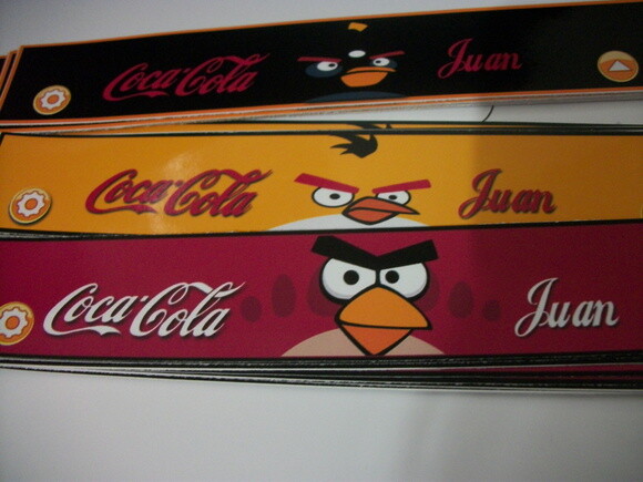 Rótulos Personalizados Para Coca Cola Angry Birds