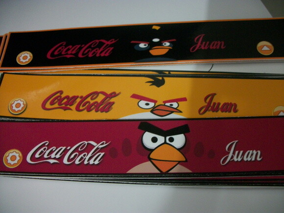 Rótulos Personalizados Para Coca Cola Angry Birds