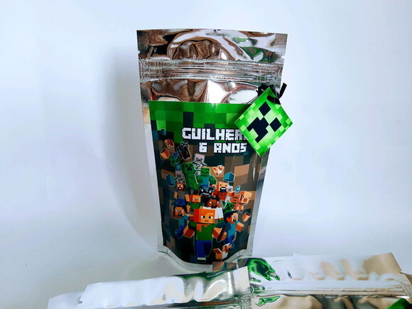 Saco Metalizado Minecraft,