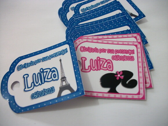 Tags Personalizados Barbie
