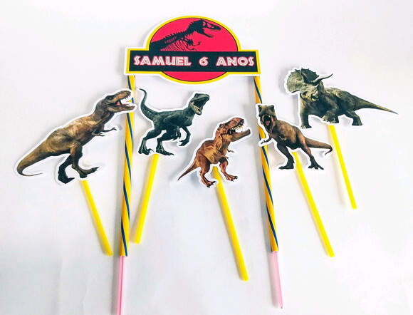 Topo de bolo jurassic park
