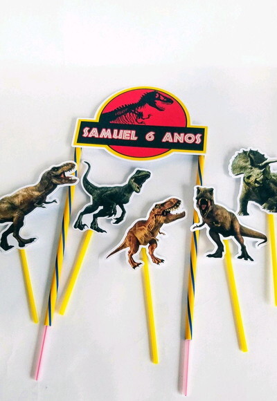 Topo de bolo jurassic park