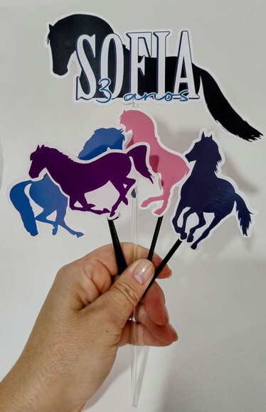 Topo de Bolo Personalizado Cavalo