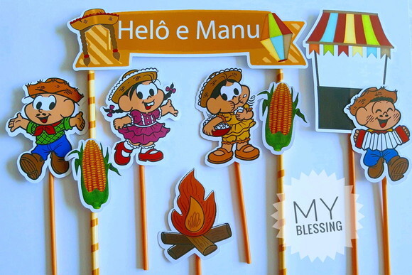 Topo de Bolo Personalizado Festa Junina