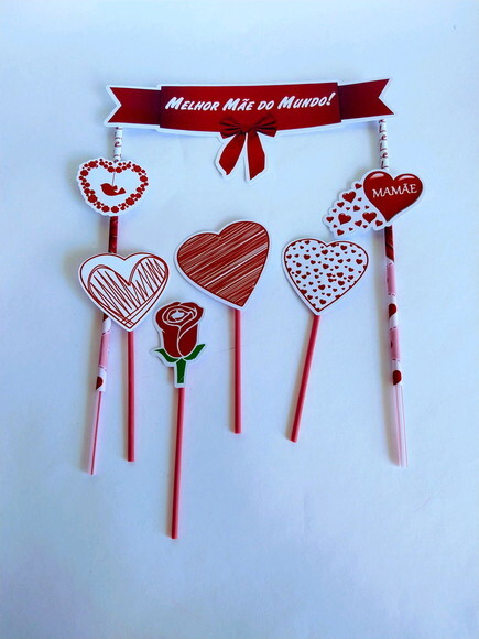 Topo de Bolo Personalizado Dia das Mães