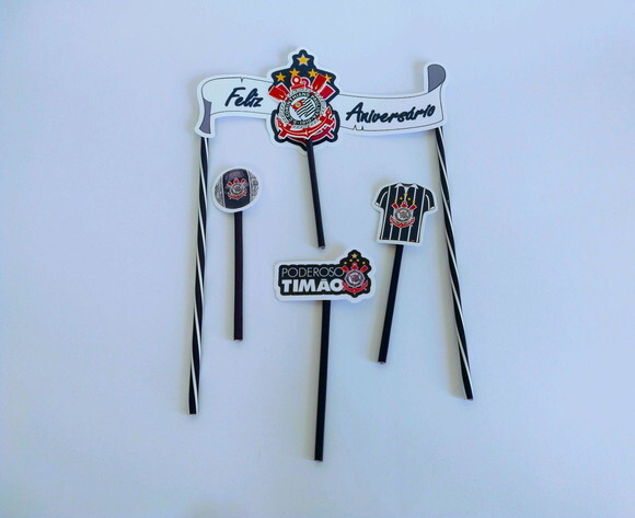 Topo de Bolo Personalizado Futebol