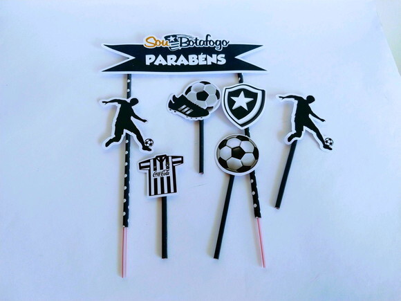Topo de Bolo Personalizado Futebol
