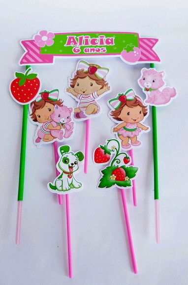 Topo de Bolo Personalizado Moranguinho Baby