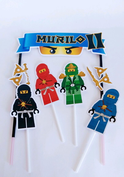 Topo de Bolo Personalizado Ninjago
