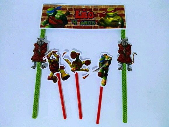 Topo de Bolo Tartarugas Ninjas