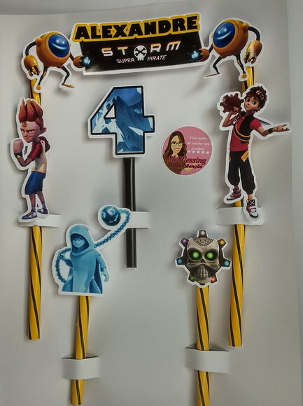 Topo de Bolo Zak Storm