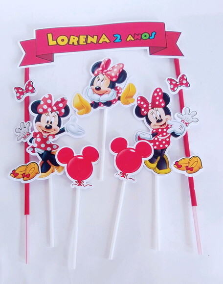Topo para Bolo da Minnie