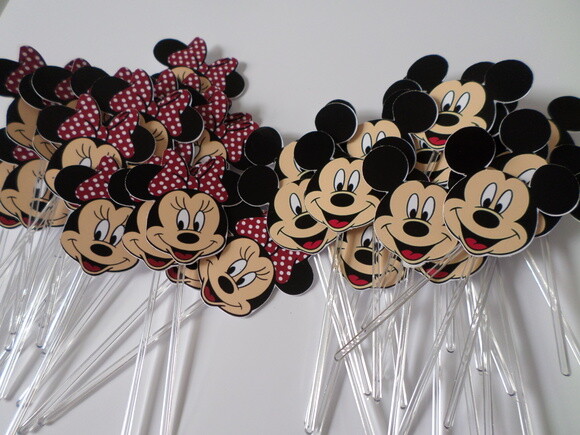 Topper Personalizado Minie e Mickey