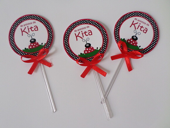Toppers Personalizados joaninha