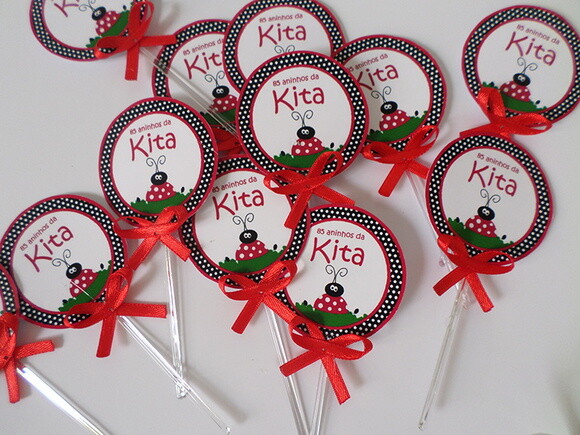 Toppers Personalizados joaninha