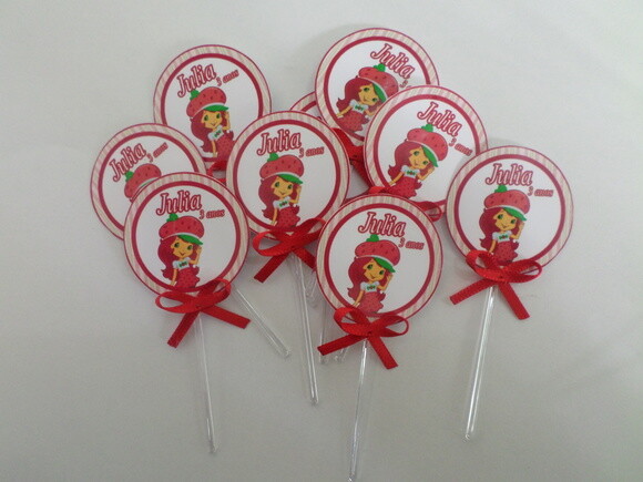 Toppers personalizados morangunho