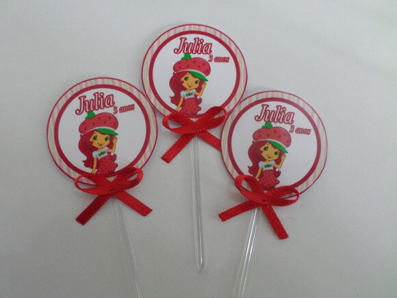 Toppers personalizados morangunho