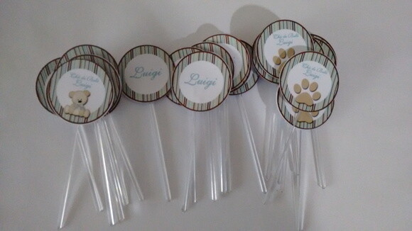 Toppers personalizados ursinho