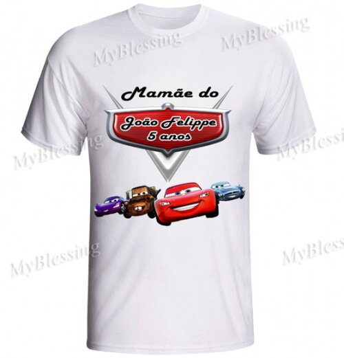 3 Camiseta personalizada carros disney