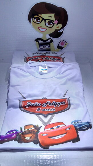 3 Camiseta personalizada carros disney