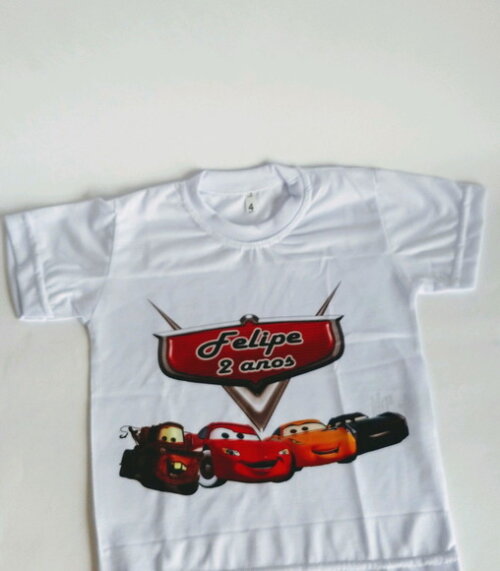 3 Camiseta Personalizada Carros Disney