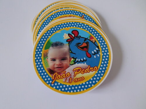 Adesivo latinha galinha pintadinha