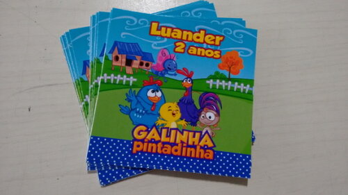 Adesivo pra caixa mdf galinha pintadinha