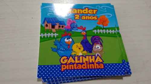 Adesivo pra caixa mdf galinha pintadinha