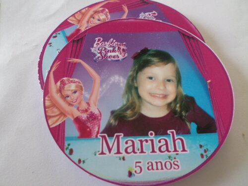 Adesivos para latinhas barbie sapatilhas
