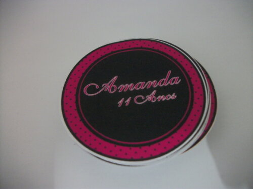 Adesivos Para Latinhas pink e preto