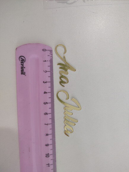 Aplique Lamicote Dourado Nomes