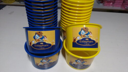 Balde de Pipoca Personalizado a Bela e a Fera