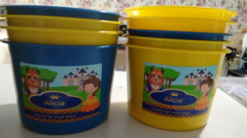 Balde de Pipoca Personalizado a Bela e a Fera Baby