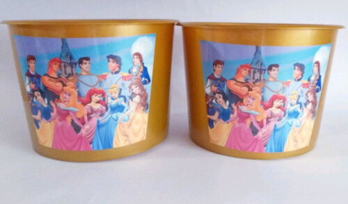 Balde de Pipoca Personalizado as Princesas