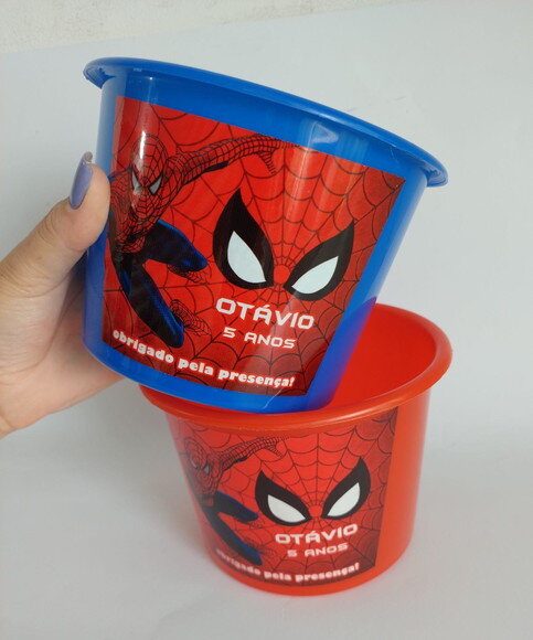 Balde de Pipoca Personalizado Homem Aranha