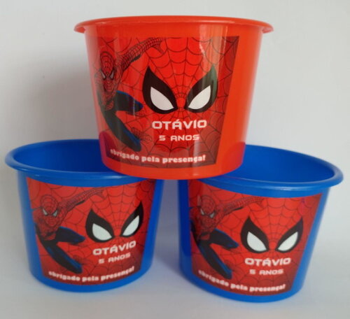 Balde de Pipoca Personalizado Homem Aranha