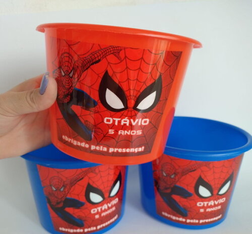 Balde de Pipoca Personalizado Homem Aranha