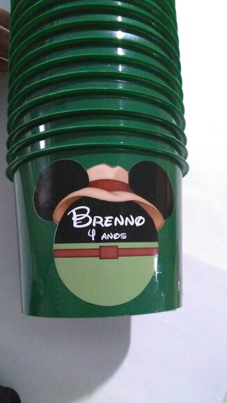 Balde de Pipoca Personalizado Mickey Safari