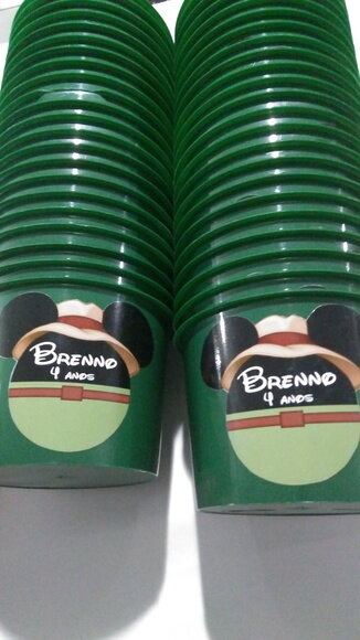 Balde de Pipoca Personalizado Mickey Safari