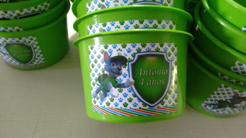 Balde de Pipoca Personalizado Patrulha Canina