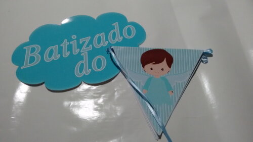 Bandeirola Personalizada Batizado