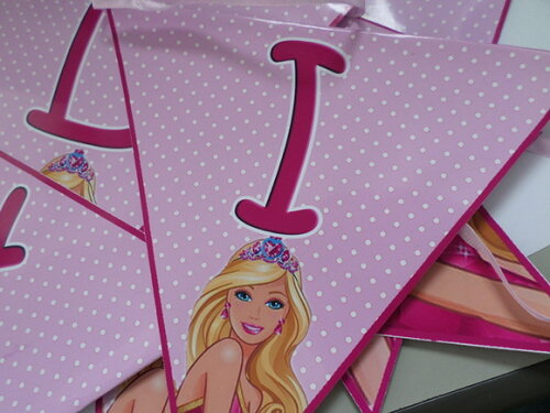 Bandeirolas Personalizadas da Barbie