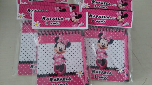 Bloquinho Personalizado Minnie Rosa