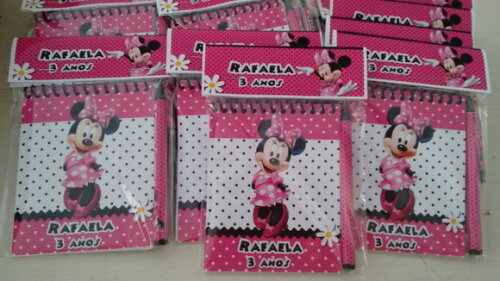 Bloquinho Personalizado Minnie Rosa