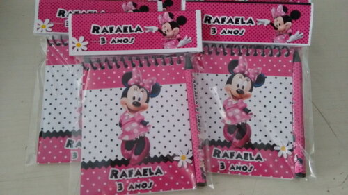 Bloquinho Personalizado Minnie Rosa