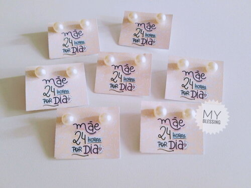 Brincos Personalizados dia das mães