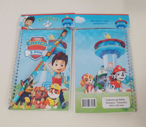 Caderno de Desenho Personalizado Patrulha Canina